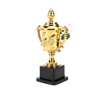 ZHSOAO Gold Plastic Trophy Cup Rose Pattern Basketball Football Winners Award for Championships Tournaments pour Événements(24.5cm)