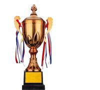 ZHSOAO Gold Silver Bronze Awards Trophy Sports Games Metal Model Small Prize Cup Champion Soccer Competition Winner Award pour Événements(Bronze with Lid)