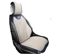 ZHSOAO Housse de siège Voiture Universelle, résistante à l'usure, Tapis en Cuir Respirant, Anti-Rayures, Coussin Automobile antidérapant, Housse Avant de Siege Voiture Universelle(1 Seat White)