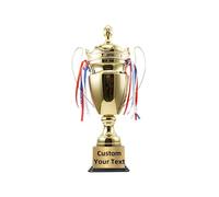 ZHSOAO Large Trophy Cup for Sports,Tournaments,Competitions,Soccer Football League Match,Other Teamwork Award pour Événements(Gold)