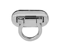 ZHSOAO Lot de 12 fermoirs métalliques 3 et 4 cm, verrou tournant for Sac à Main, Bricolage, Artisanat, Accessoires Pliables coincés pour Sac Fermoir(S-Silver)