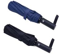 ZHSOAO Lot de 2 parapluies de Voyage Coupe-Vent à Ouverture et Fermeture automatiques, Pliables, Petits et compacts pour Activités de Plein