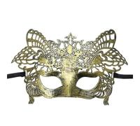 ZHSOAO Masque de mascarade Vintage Prince, demi-masque en cuivre Antique, masques couronne rétro, décoration fête for femmes, 4 pièces pour Bal Masqué Mardi Gras(Gold style 15)