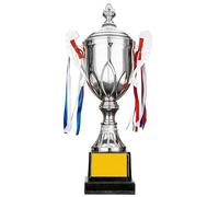 ZHSOAO Metal Trophies Cup Gold Silver Bronze Customized Plastic Sculpture Covered Design Prize pour Événements(Silver-42CM)