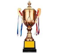 ZHSOAO Metal Trophies Cup Gold Silver Bronze Customized Plastic Sculpture Covered Design Prize pour Événements(Bronze-42CM)