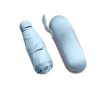 ZHSOAO Mini Parapluie Pliable Protection Solaire Mini Parapluie Solaire Double Usage Boîte Portable for Ranger Parasol Parapluie Mini Parapluie pour Activités de Plein(Sky Blue)