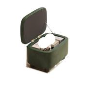 ZHSOAO Organisateur Tabouret poufs ménage Confortable canapé en Cuir Salon Porte Porter Chaussure Peut Stockage pour Salon, Chambre(Deep Green)