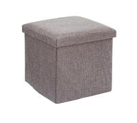 ZHSOAO Tabouret de Rangement en Tissu, Banc à Chaussures Pliable Multifonctionnel, boîte Assise, Organisateur Repose-Pieds, Tabouret ménage Coton et Lin pour Salon, Chambre(Grey)