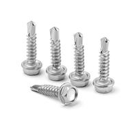 zhszzz Vis autoperceuse à Six pans Creux en Acier Inoxydable 410, Longueurs de vis autoperceuses: 13/16/19/25/32/38/45/50mm(4.2x13 50Pcs)