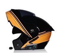 ZHTBATE Casque De Moto Bluetooth, avec Intercom Casque Intégré avec Microphone À Deux Haut-Parleurs Adultes Hommes Femmes Casque Modulaire À Double Visière Homologué ECE