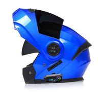 ZHTBATE Casque Modulable Moto Bluetooth Intégral Casque, avec Haut-Parleur IntéGré Double Visière,ECE Homologué pour Scooter· Casque De Moto Homme Et Femme