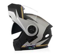 ZHTBATE Casque Moto Modulable avec Intercom Intégré Hommes Et Femmes Casque Moto Homologué ECE Bluetooth Casque Moto Modulable Homme Femme Casque Scooter Casque Intégraux Double Visière Anti-buée