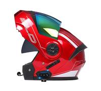 ZHTBATE Modulaire Double Visière Intégrale Bluetooth Casque,Anti-buée Casque De Moto Étanche Intégrés Bluetooth Casque pour Hommes Et Femmes Homologué ECE Bluetooth Casques 55-62CM