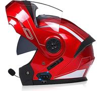 ZHTBATE Modulaire Double Visière Intégrale Bluetooth Casque,Anti-buée Casque De Moto Étanche Intégrés Bluetooth Casque pour Hommes Et Femmes Homologué ECE Bluetooth Casques 55-62CM