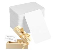 ZHTLTHZ Lot de 250 feuilles de cartes vierges à faire soi-même, 8,8 x 5,7 cm, 350 g/m², vierges, en papier kraft, blanches, pour le bricolage, l'école, l'apprentissage du vocabulaire