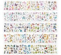 Zhtulck Tatouage Enfant Fille 600+ Tatouage Ephemere Enfant Dessin Animé Mignon Faux Tatouage Temporaires Autocollant pour Fête Anniversaire Festival Récompenser les Enfants