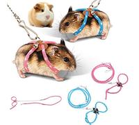 zhuangyulin6 1 PC Hamster Harness Rope, Pet Hamster Harnais, Belle Réglable Pet Rat Souris Hamster Harnais Corde Ferret Finder Plomb Laisse avec Cloche, Rose