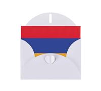 Zhuanyun Cartes d'invitation de luxe en papier nacré avec motif drapeau de l'Arménie - Baptême, fêtes de fin d'année, enveloppes incluses