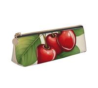 Zhuanyun Jolie cerise rouge 1 imprimé triangle sac de rangement papeterie sac de rangement multifonction sac cosmétique sac à maquillage usage quotidien