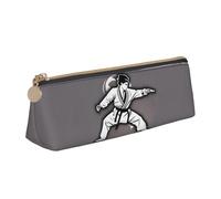 Zhuanyun Karate-highkick-icon imprimé triangle cuir papeterie sac de rangement multifonction sac cosmétique sac à maquillage usage quotidien