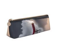 Zhuanyun Lighthouse In Storm Sac de rangement multifonction en cuir avec motif triangle pour usage quotidien, Blanc, One Size, Légères