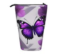 Zhuanyun Papillon violet et fleur 1 sac de rangement multifonction imprimé, sac de maquillage portefeuille, sac élégant et multifonctionnel
