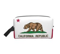 Zhuanyun Sac de rangement de voyage imprimé drapeau de Californie, sac de rangement quotidien, articles de toilette de voyage, sac de rangement à fermeture éclair pour cosmétiques