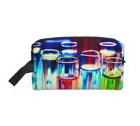 Zhuanyun Sac de rangement de voyage imprimé tube à essai chimie, sac de rangement quotidien, articles de toilette de voyage, sac de rangement à fermeture éclair