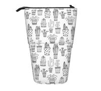 Zhuanyun Sac de rangement multifonction avec imprimé cactus et plantes, sac de maquillage, sac élégant et multifonctionnel