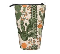 Zhuanyun Sac de rangement multifonction avec imprimé cactus vert, sac de maquillage, sac élégant et multifonctionnel