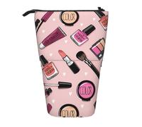 Zhuanyun Sac de rangement multifonction avec imprimé cosmétique moderne pour fille, sac de maquillage, sac élégant et multifonctionnel, noir, One Size, Tendance