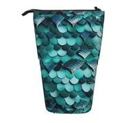 Zhuanyun Sac de rangement multifonction avec imprimé écailles de poisson de sirène, sac de maquillage, portefeuille élégant et multifonctionnel
