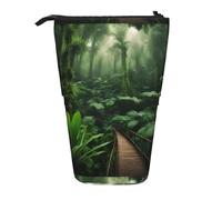 Zhuanyun Sac de rangement multifonction avec imprimé forêt tropicale, sac de maquillage, sac élégant et multifonctionnel