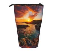 Zhuanyun Sac de rangement multifonction avec imprimé paysage marin Irlande et coucher de soleil