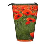 Zhuanyun Sac de rangement multifonction avec imprimé pétales de coquelicot, sac de maquillage, sac élégant et multifonctionnel