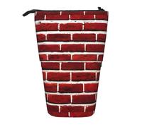 Zhuanyun Sac de rangement multifonction avec imprimé pierre rouge brique, sac de maquillage, sac élégant et multifonctionnel