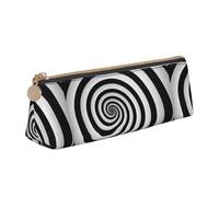 Zhuanyun Sac de rangement multifonction en cuir avec impression en spirale, illusion d'optique, idéal pour tous les jours