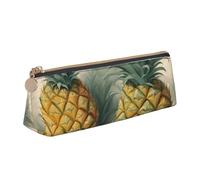 Zhuanyun Sac de rangement multifonction en cuir avec imprimé ananas triangulaire, pour une utilisation quotidienne