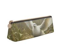 Zhuanyun Sac de rangement multifonction en cuir avec imprimé herbe et colombe - Pour articles de papeterie, usage quotidien