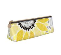 Zhuanyun Sac de rangement multifonction en cuir avec imprimé tournesols abstraits, triangulaire, pour un usage quotidien