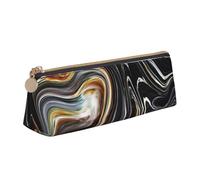 Zhuanyun Sac de rangement multifonction en cuir avec motif abstrait marbré et texturé, pour une utilisation quotidienne