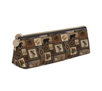 Zhuanyun Sac de rangement multifonction en cuir avec motif animaux sauvages, motif ferme, sac de rangement triangulaire, sac à cosmétiques, usage quotidien, blanc, One Size, Légères