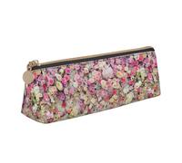 Zhuanyun Sac de rangement multifonction en cuir avec motif de groupe de fleurs rouges, sac de rangement pour fournitures de bureau, usage quotidien