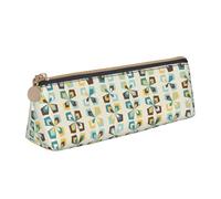 Zhuanyun Sac de rangement multifonction en cuir avec motif géométrique et floral - Utilisation quotidienne