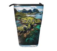 Zhuanyun Sac de rangement multifonction imprimé îles de Norvège, sac de maquillage, portefeuille, élégant et multifonctionnel