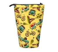 Zhuanyun Sac de rangement multifonction imprimé voiture et vélo, sac de maquillage, sac élégant et multifonctionnel, noir, One Size, Tendance