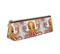 Zhuanyun Sac de rangement multifonction multifonction en cuir avec imprimé pieuvre coloré pour un usage quotidien
