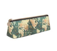 Zhuanyun Sac de rangement multifonction multifonction en cuir avec motif carte du monde - Pour usage quotidien