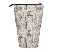 Zhuanyun Sac de rangement multifonction pour vin et vinification - Motif champ de raisin - Sac de rangement multifonction élégant