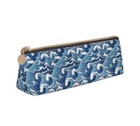 Zhuanyun Stormy Sea Sac de rangement multifonction en cuir Motif triangle Pour usage quotidien